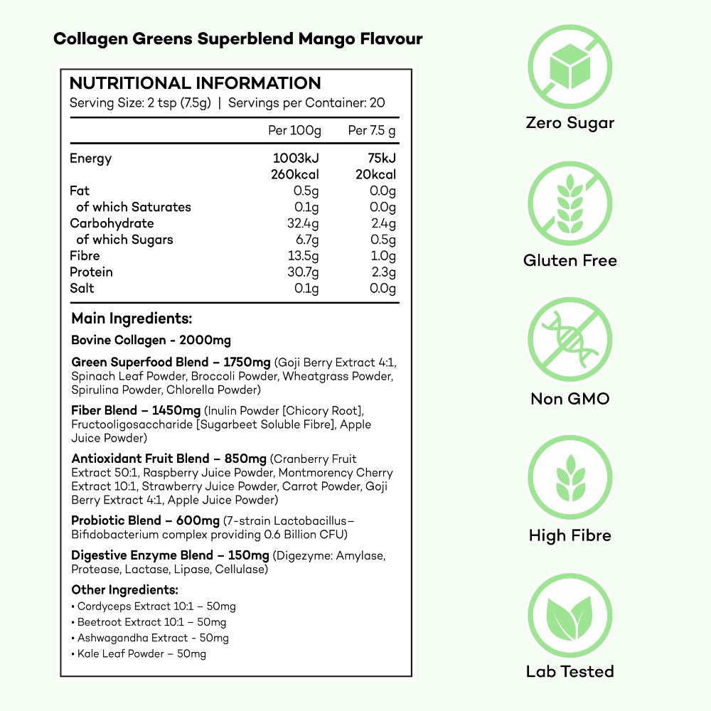 Collagen Greens Superblend + FREE Gifts (Worth £65)